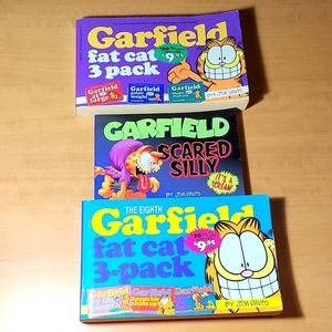 Garfield 7 Comic Lot (2 (3 packs) & scared silly)